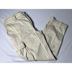 VTG Y2K Tommy Hilfiger Tommy Jeans Khaki Cargo Pants 34x32 Mens Cotton Pocket